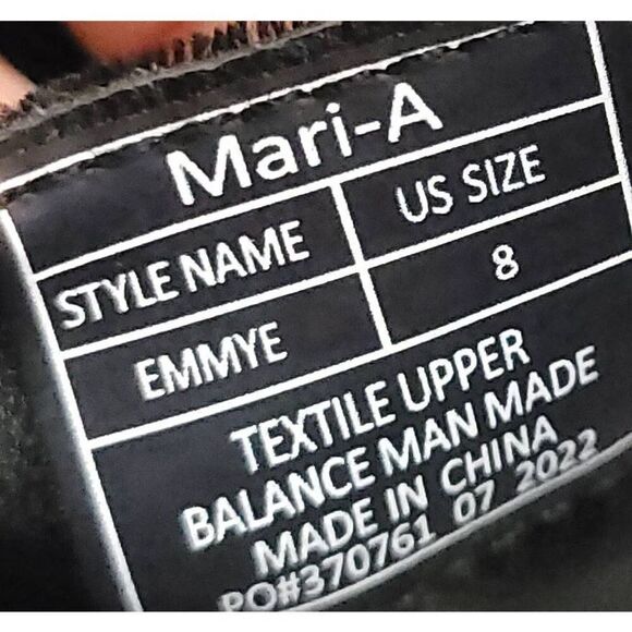 Mari A. Black Velvet Strappy Block Heel Emmye Shoes - Picture 8 of 9